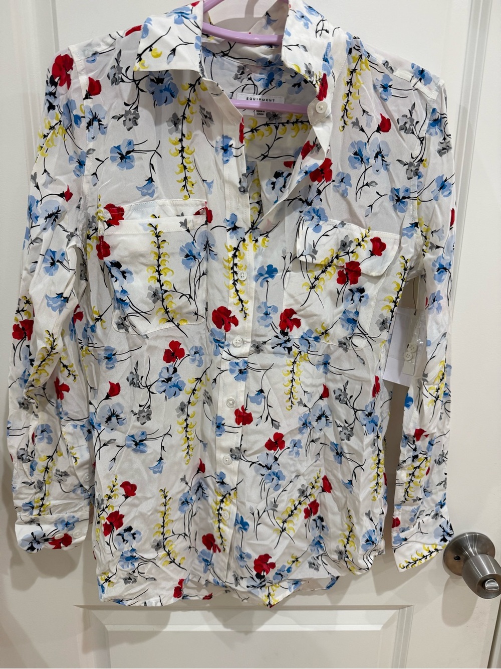 Equipment 100% silk floral blouse NWT